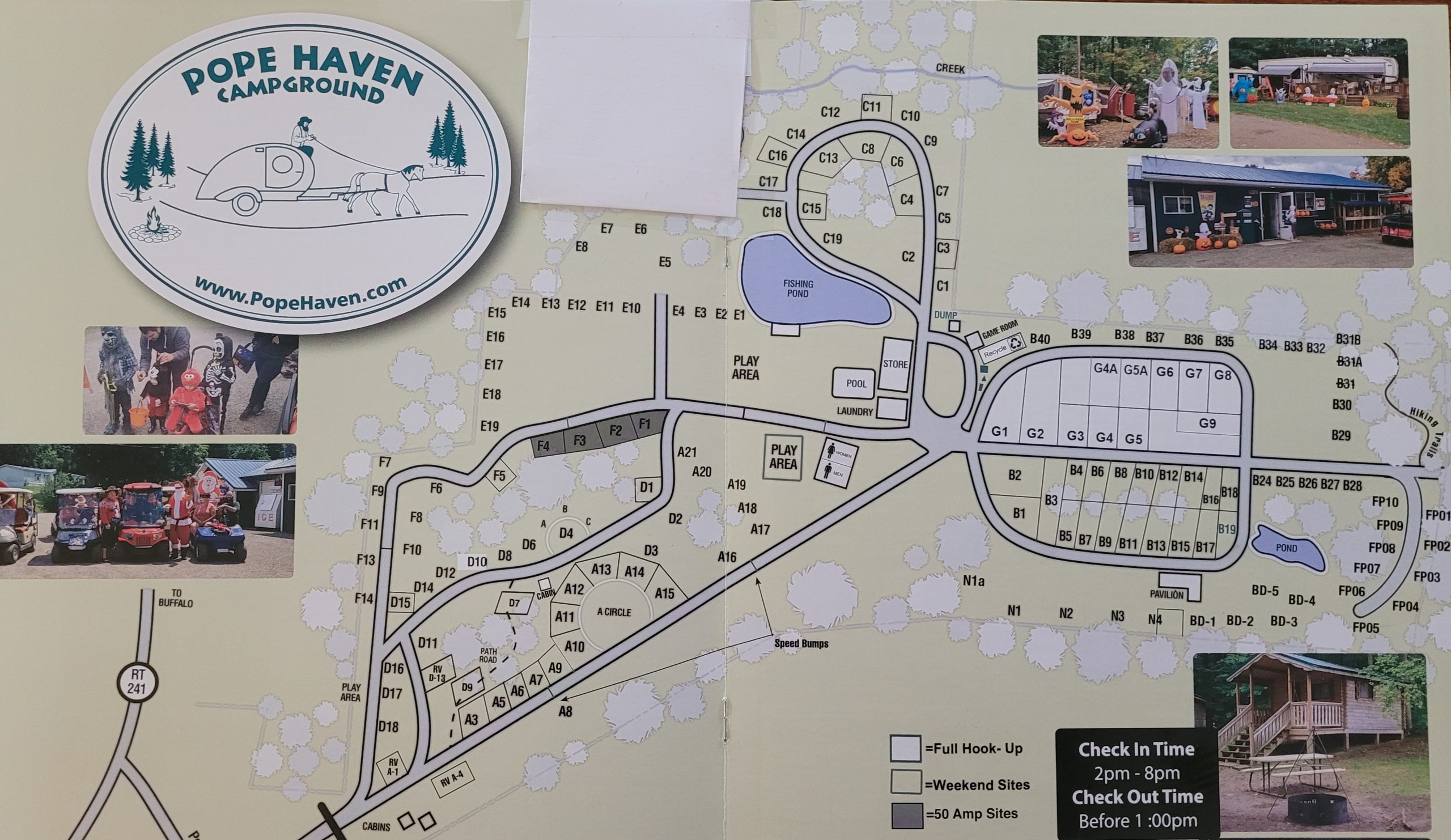 pope haven campground map